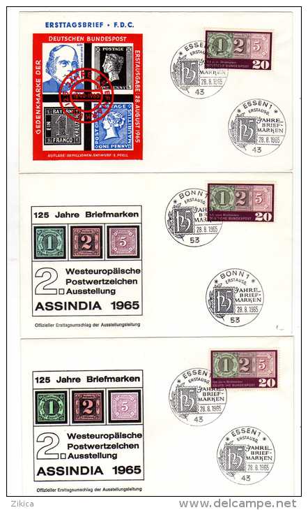 Lot 42 FDC Of Germany,post Motive.Stamps On Stamps,Stamp's Day,Bonn,Essen,Black Penny,Post Horn,Postman, - Kilowaar (max. 999 Zegels)