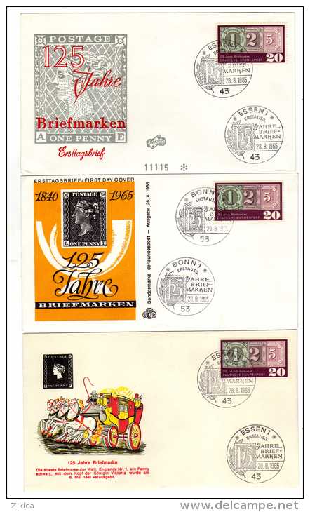 Lot 42 FDC of Germany,post motive.Stamps on Stamps,Stamp's Day,Bonn,Essen,Black Penny,Post horn,Postman,