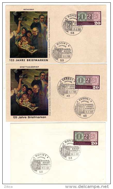 Lot 42 FDC of Germany,post motive.Stamps on Stamps,Stamp's Day,Bonn,Essen,Black Penny,Post horn,Postman,