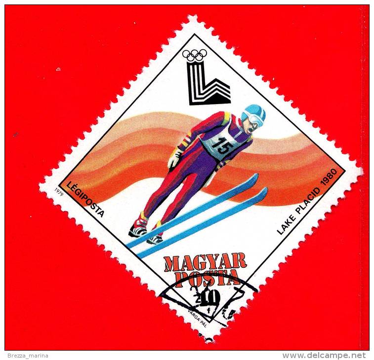 UNGHERIA - MAGYAR - 1979 - Giochi Olimpici - Lake Placid - Salto Con Gli Sci - 40 - Usado