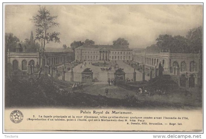 Mariemont : Palais Royal Avant L'incendie De 1794 - Morlanwelz