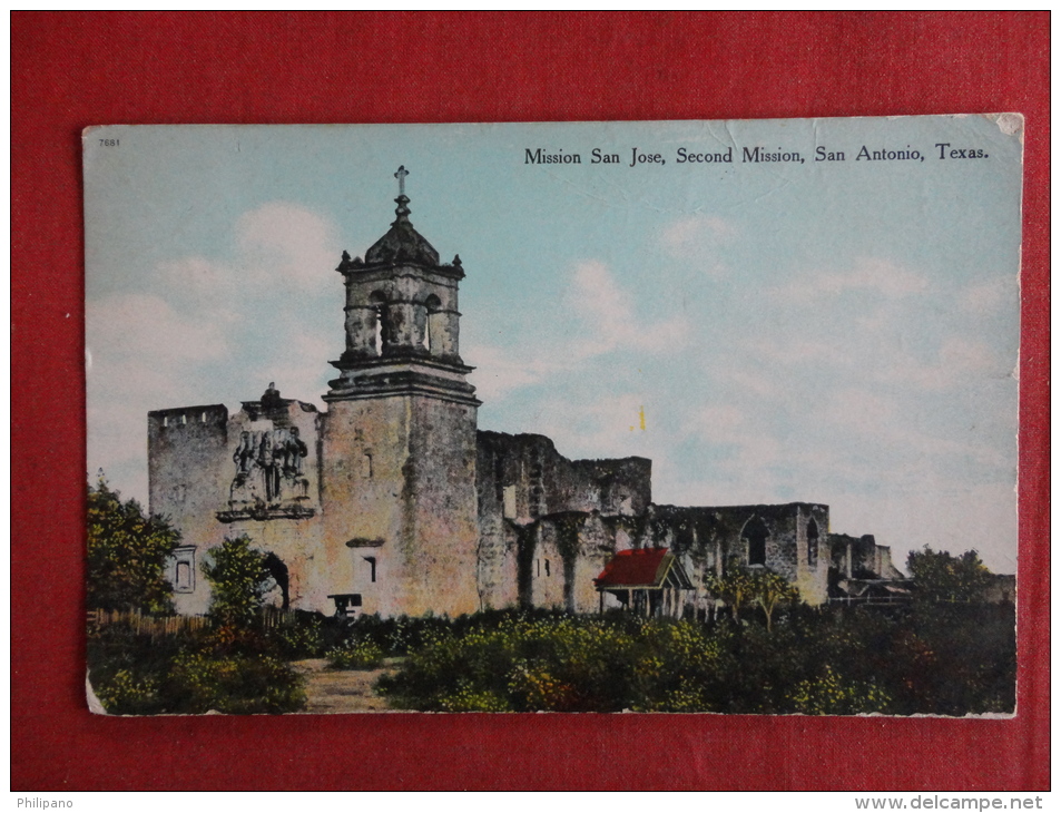 Texas > San Antonio  Mission San Jose Cancel Circa 1910 --ref 1136 - San Antonio