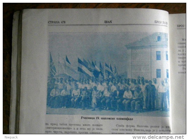 IX CHESS Olympic DUBROVNIK 1950 - "TURNIR NACIJA" Tournament Of Nations - CHESS Magazine  No. 21 - 24 - Slav Languages