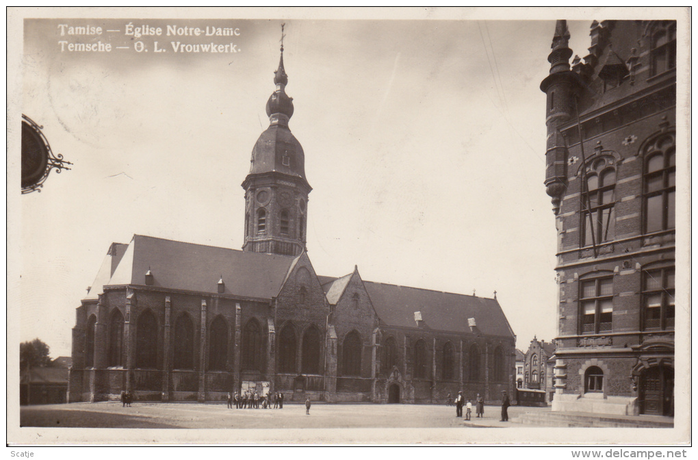 Temsche. -  O.L.Vrouwkerk;  FOTOKAART  1934 Naar  Cruybeke - Temse