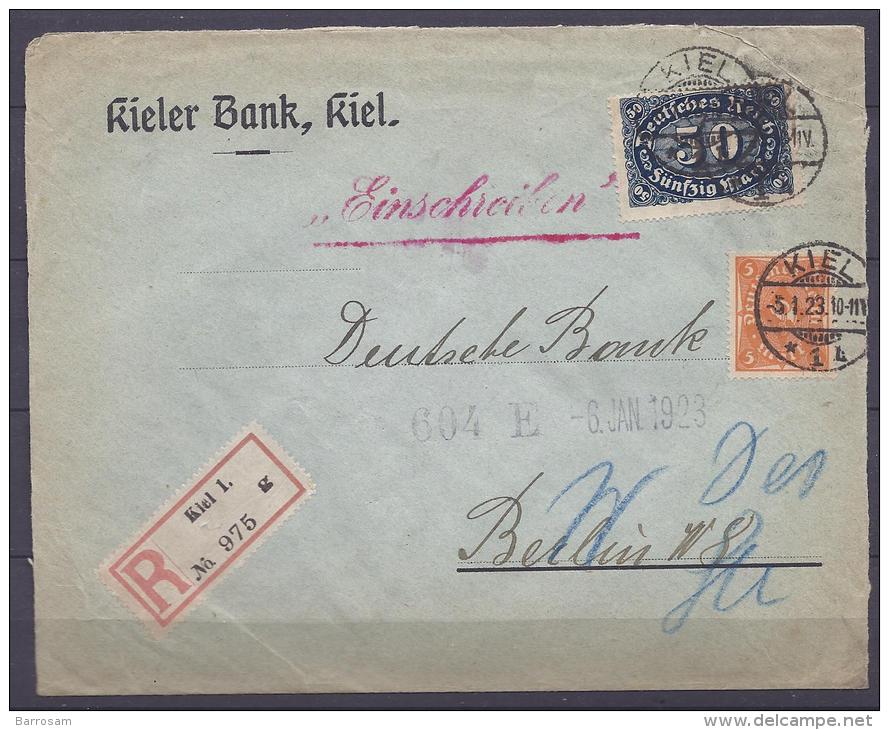 Germany1923:Michel227,246 On Cover Registered Letter - Other & Unclassified
