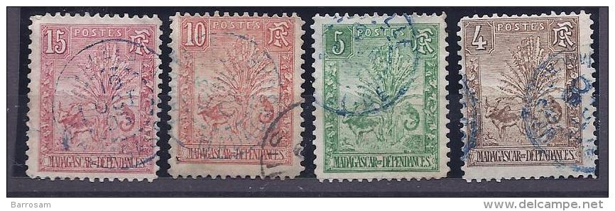 Madagascar1903:Yvert 65-8used - Oblitérés