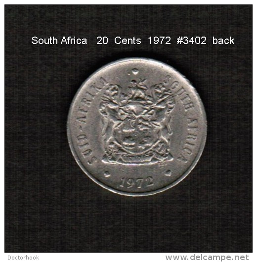 SOUTH AFRICA    20  CENTS   1972  (KM # 86) - Zuid-Afrika