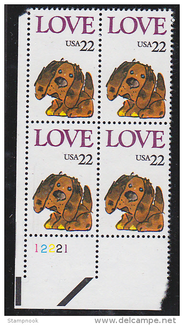 USA Scott 2202, 2220-23, 2349, 2350, 2351-54, 2360, 2369 Plate Blocks MNH - Plattennummern