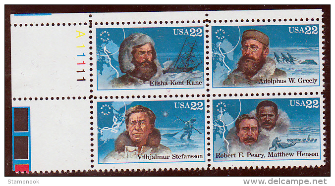 USA Scott 2202, 2220-23, 2349, 2350, 2351-54, 2360, 2369 Plate Blocks MNH - Plattennummern