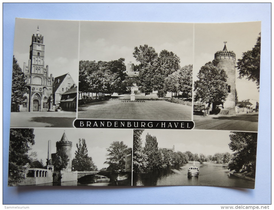 (4/2/37) AK "Brandenburg/Havel" Rathaus, Marienberg, Plauer Torturm, Sowjetischer Ehrenhain, Havel - Brandenburg