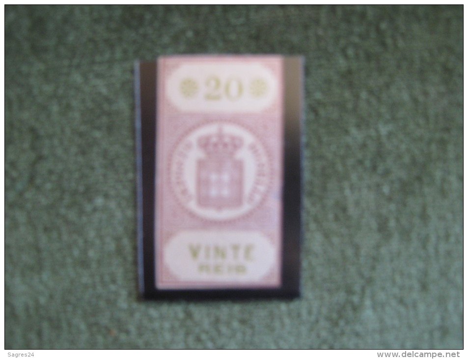 Portugal-Old Fiscal Revenue Stamp,Timbre,Sello-Imposto Do Sello 20 Reis * - Ungebraucht