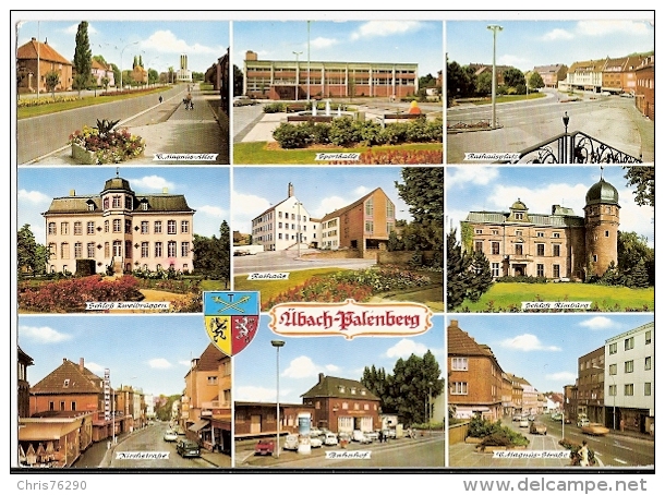 CPSM Allemagne ÜBACH PALENBERG Multivues Rathaüs Bahnhof Magnus Strasse Kirschstrasse 1983 - Übach-Palenberg