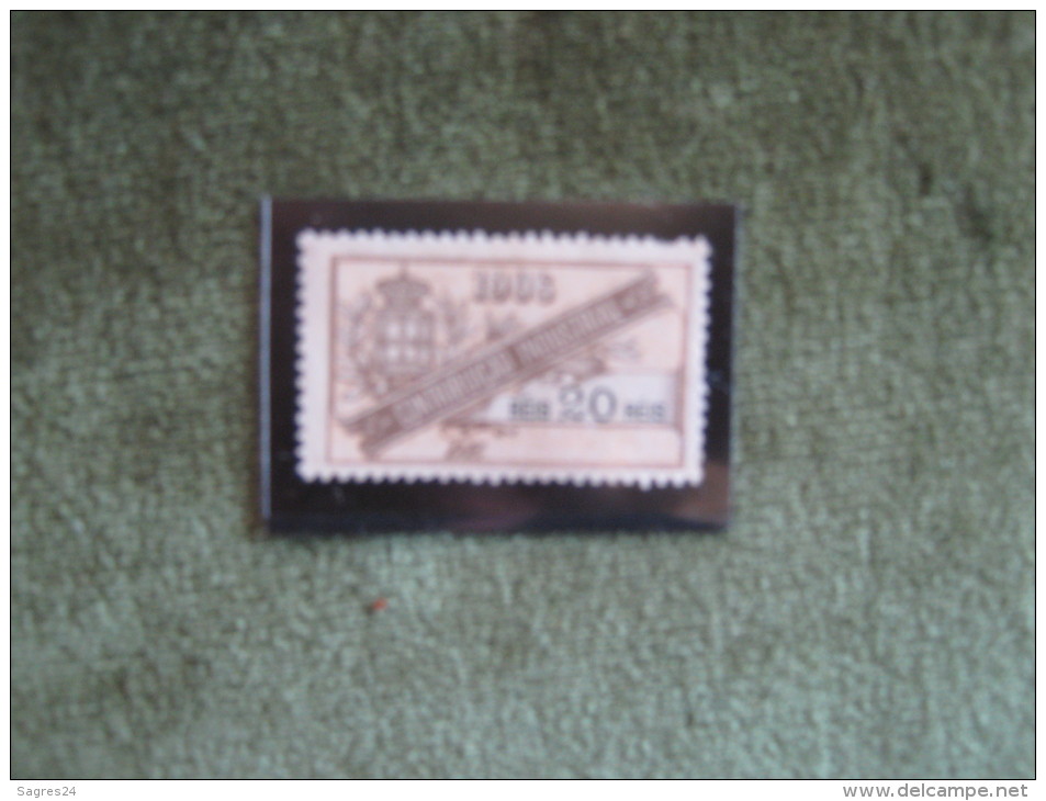 Portugal-Old Fiscal Revenue Stamp,Timbre,Sello-Contri Buição Industrial 20 Réis 1906 * - Nuevos