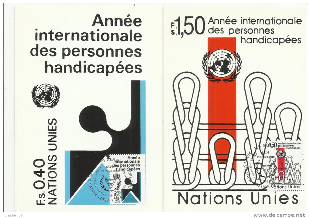 =UNO GENF MC *2 1981 - Cartes-maximum