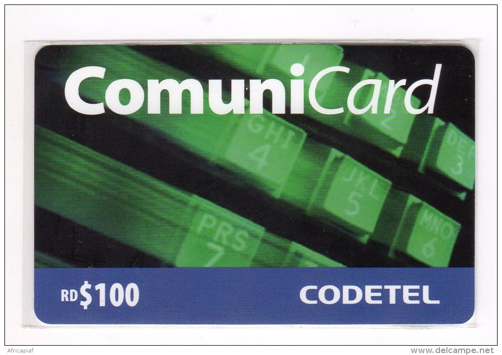 REPUBLIQUE DOMINICAINE CARAIBES PREPAYEE 100$ COMMUNICARD CODETEL - Dominicaine