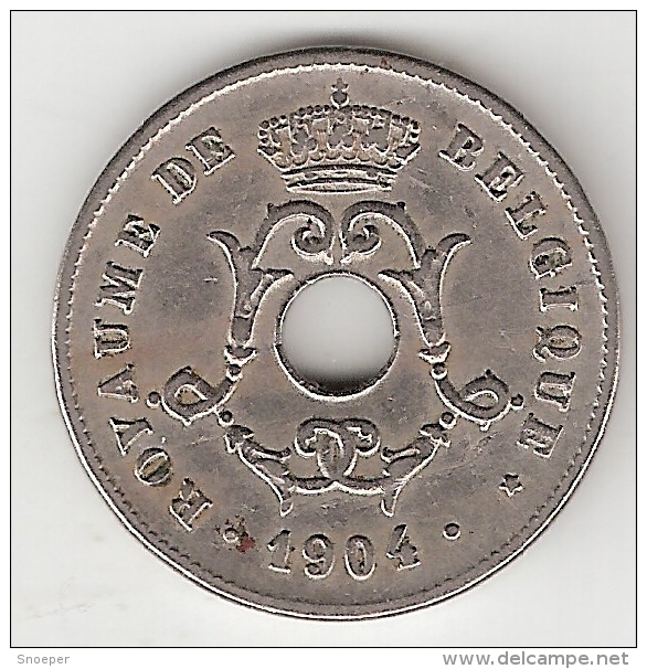 Belguim 10 Centimes 1904  French  Vf +!! - 1 Cent