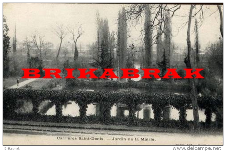 *CARTE POSTALE CARRIERES SUR SEINE / JARDIN DE LA MAIRIE - Carrières St Denis Seine Et Oise Yvelines France - Carrières-sur-Seine