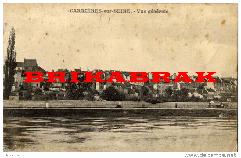 CARTE POSTALE CARRIERES SUR SEINE / VUE GENERALE - Carrières St Denis Seine Et Oise Yvelines France Fleuve - Carrières-sur-Seine