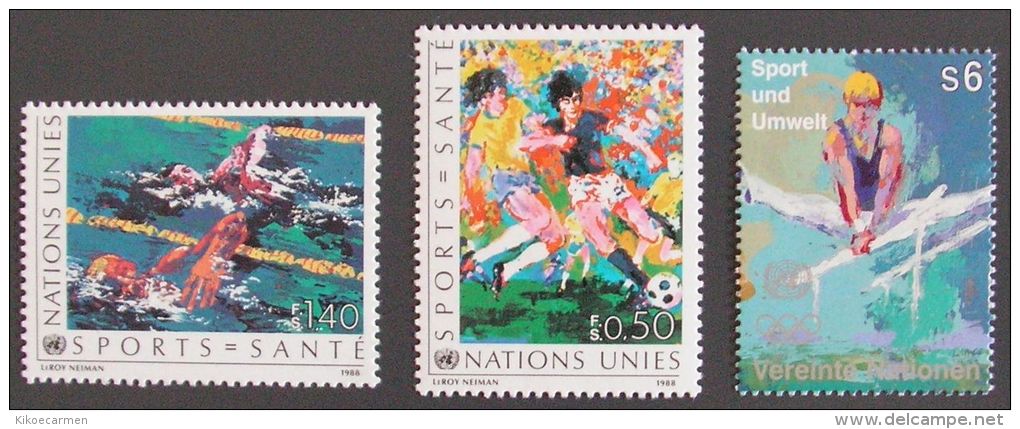 SPORT Santè 1988 ONU Nationes Unites NATIONS UNIES United Nations Sports Mnh ** - Ungebraucht