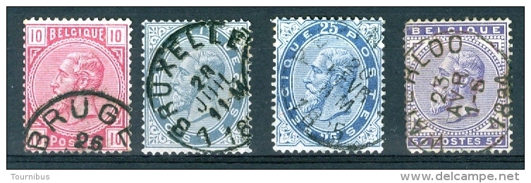 N° 38-41 Obl - 1883 - 1883 Leopold II