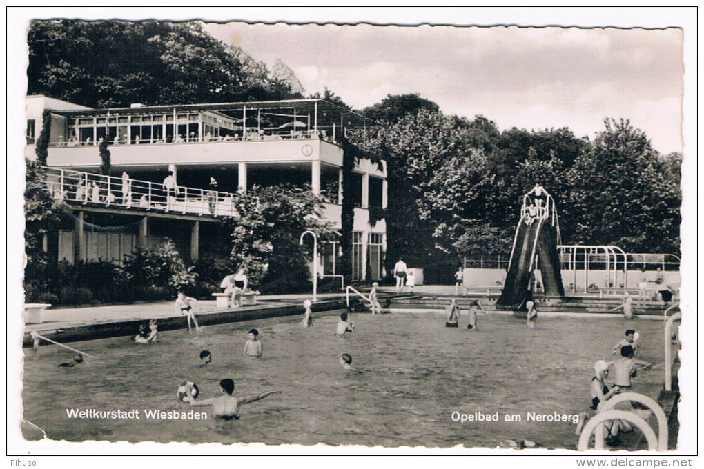 D4140   WIESBADEN : Opelbad -  Schwimmbad ( Swimmingpool - Piscine) - Gaggenau