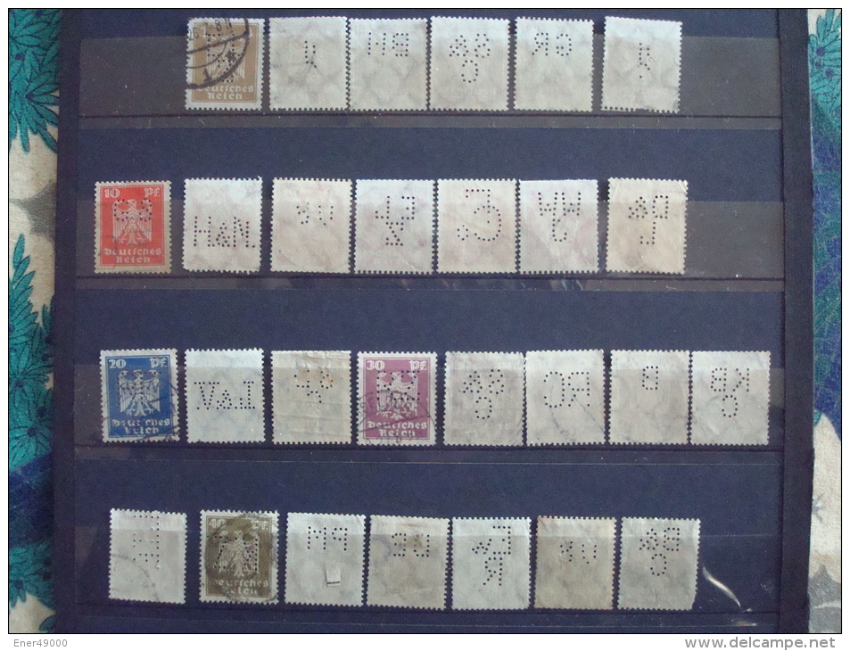 PERFORES . ALLEMAGNE EMPIRE 348/353 . LOT DE 28 TIMBRES OBLITERES - Autres & Non Classés