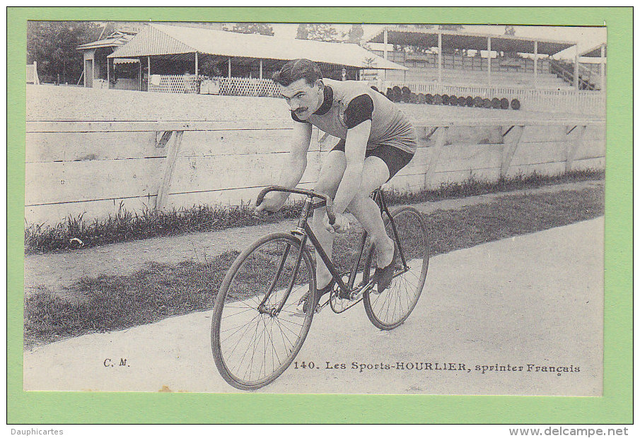 Léon HOURLIER, Vainqueur Six Jours De Paris 1914 Avec  COMES. 2 Scans. Edition C M Malcuit Les Sports - Cyclisme