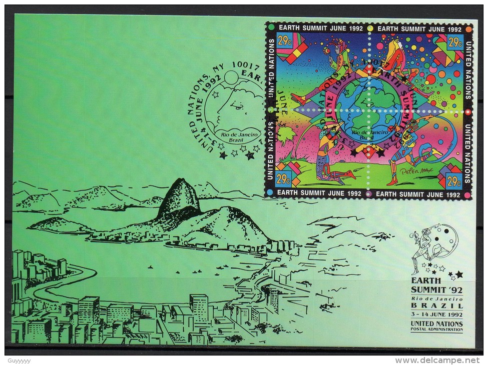 Nations Unies - Souvenir Philatélique Du Sommet De La Planète Terre à Rio De Janeiro En Juin 1992 - Emisiones Comunes New York/Ginebra/Vienna