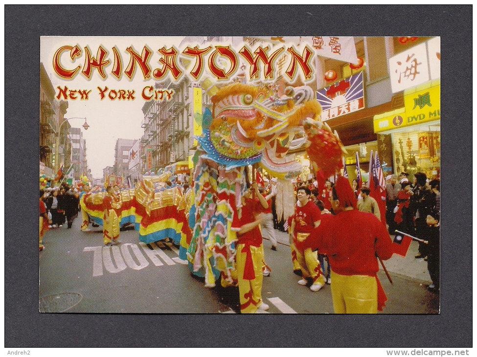 NEW YORK CITY - CHINATOWN WHERE EAST MEETS WEST ON MOTT AND PELL STREETS IN MANHATTAN - PRINTED IN THAILAND - Manhattan