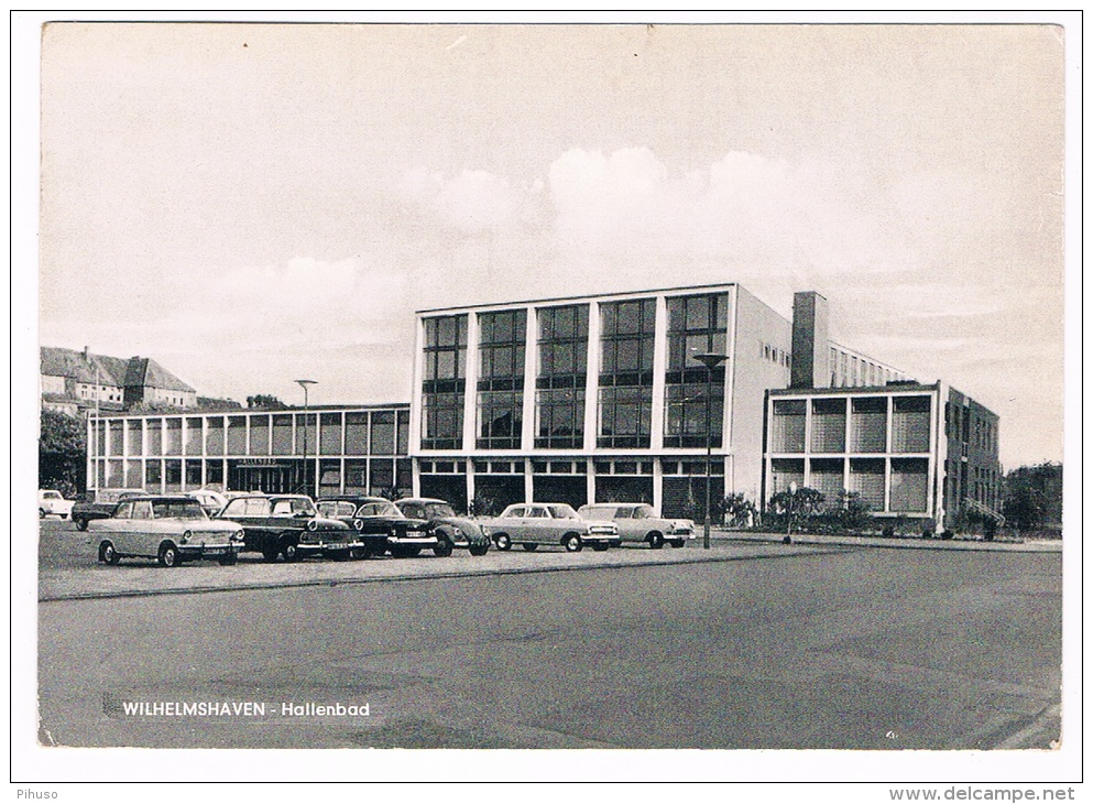 D4197   WILHELMHAVEN : Hallenbad - Schwimmbad ( Swimmingpool, Piscine)( Opel Kadett,Rekord,Kaptäin, - Wilhelmshaven