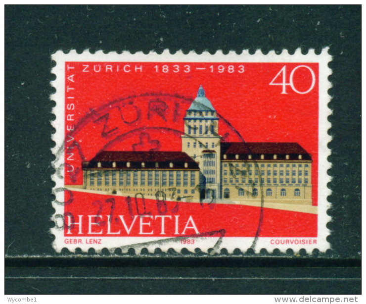 SWITZERLAND - 1983  Zurich University  40c  Used As Scan - Usati