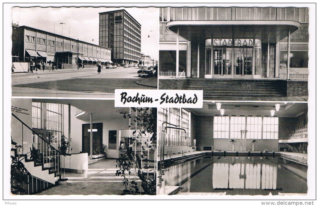 D4207   BOCHUM : Statdtbad - Schwimmbad ( Swimmingpool, Piscine) - Bochum