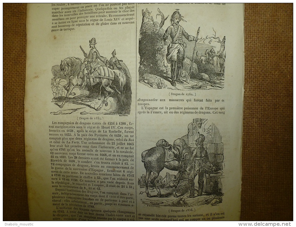 27 Mars.1834  MAGASIN UNIVERSEL: Saint-Paul(LONDRES);J.Hardouin;Pôle Nord Et HECLA Et GRIPER ;Ghotique;Soldats Dragons - 1800 - 1849