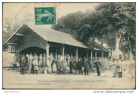 45 BEAUNE LA ROLANDE / La Halle Aux Veaux Jour De Marché / - Beaune-la-Rolande