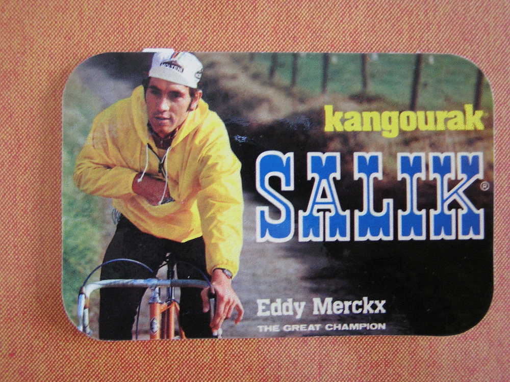 EDDY MERCKX    Cyclisme   Autocollant    Sticker  Publicité SALIK KANGOURAK Année 70 - Cyclisme