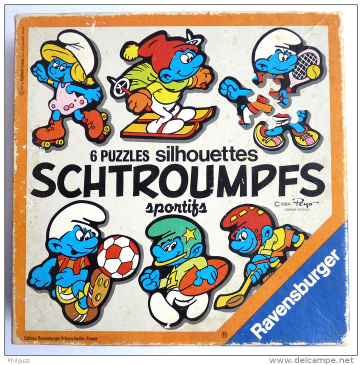 Puzzles 6 Ravensburger 1984 - SCHTROUMPFS SPORTIFS - Puzzels