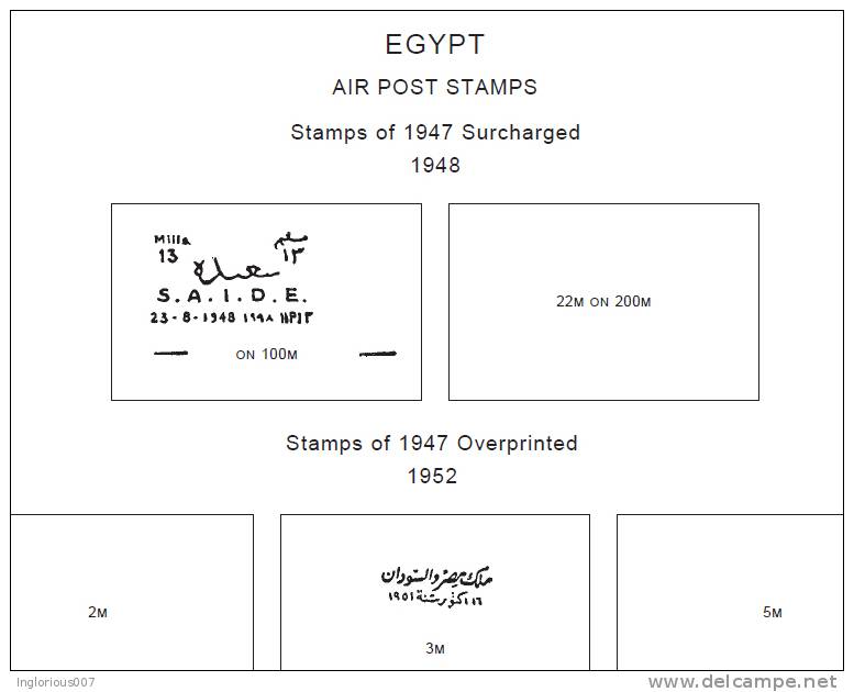 EGYPT STAMP ALBUM PAGES 1866-2011 (247 pages)