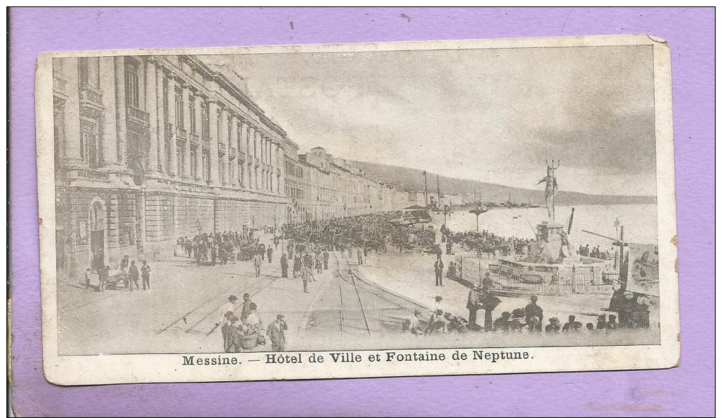 ITALIE - MESSINE -  Hôtel De Ville Et Fontaine De Neptune   - Format : 13.5X7 Cm - Messina