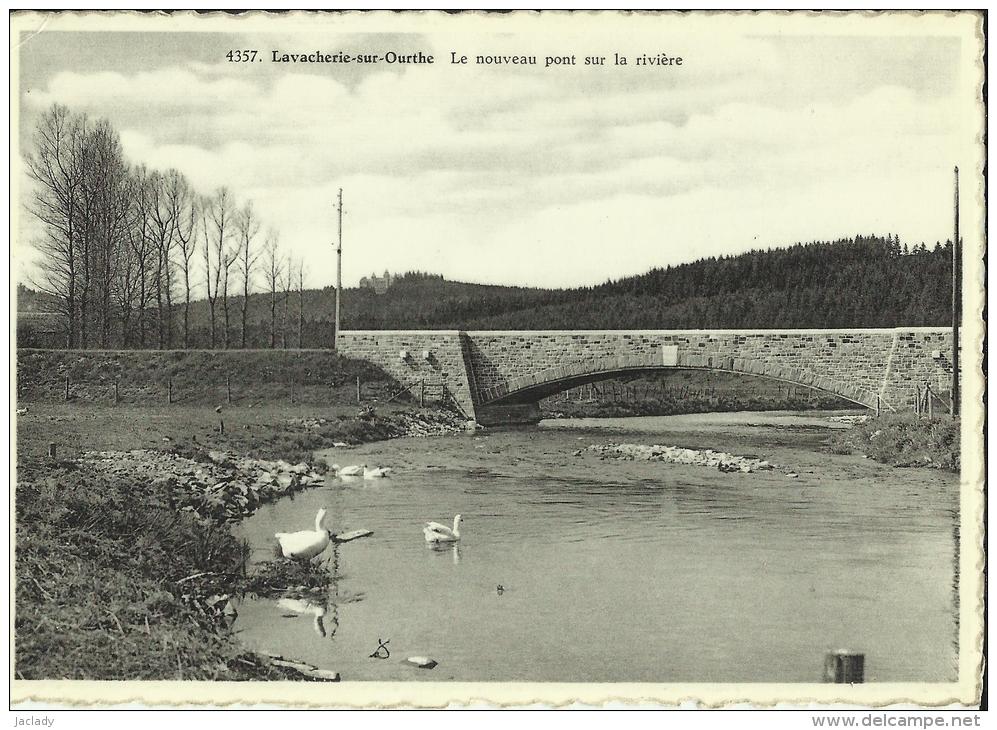 Lavacherie - Sur - Ourthe -- Le  Nouveau  Pont  Sur  La  Rivière.  (2 Scans) - Sainte-Ode