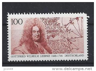 Germany 1996  Gottfried Wilhelm Leibniz  (**) MNH  Mi.1865 I - Errors & Oddities