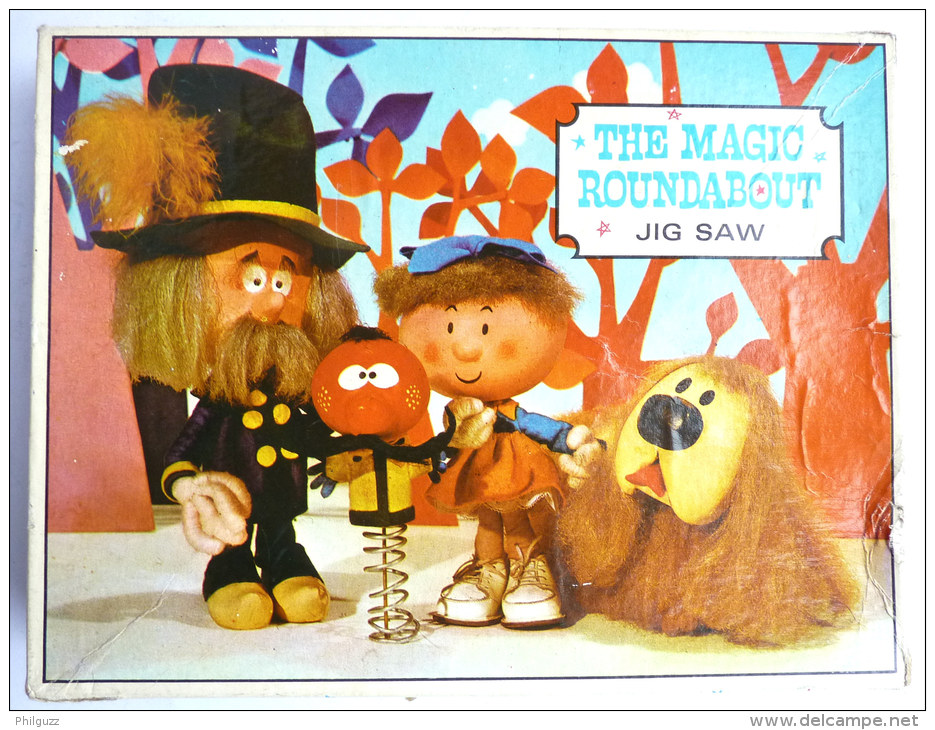 TRES RARE Puzzle JIG SAW 1967 - The Magic Roundabout - LE MANEGE ENCHANTE - 15 Pièces - Puzzles