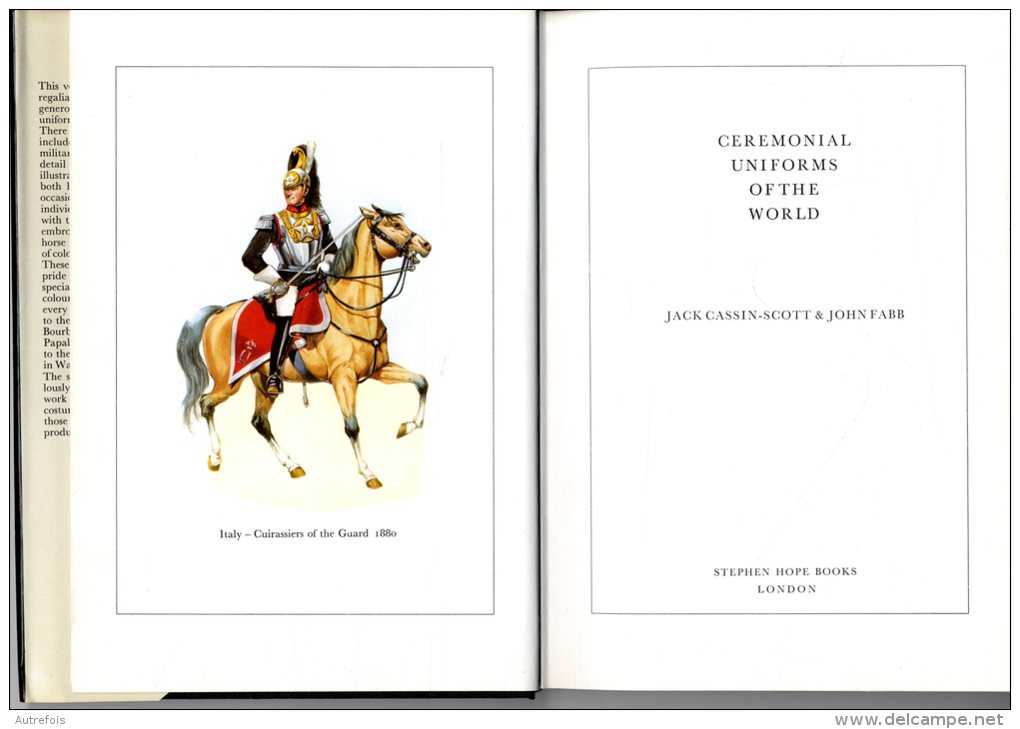 CEREMONIAL UNIFORMS OF THE WORLD  -  JACK CASSIN SCOTT AND JOHN FABB - British Army