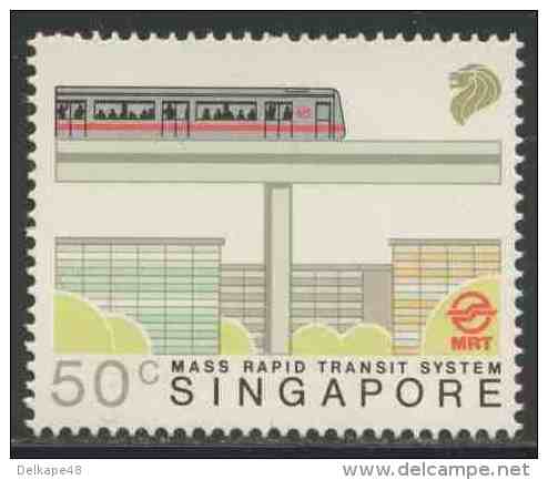 Singapore 1988 Mi 551 ** Train On Elevated Section – Singapore Mass Rapid Transit System / Hochbahn - Schnellbahnsystem - Treinen