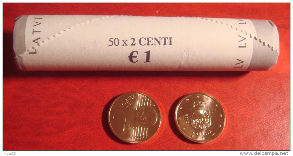 Latvia / Lettonia / Lettland 2014 EURO COIN 50 X 2 Euro Cents Bank Roll  UNC - Latvia