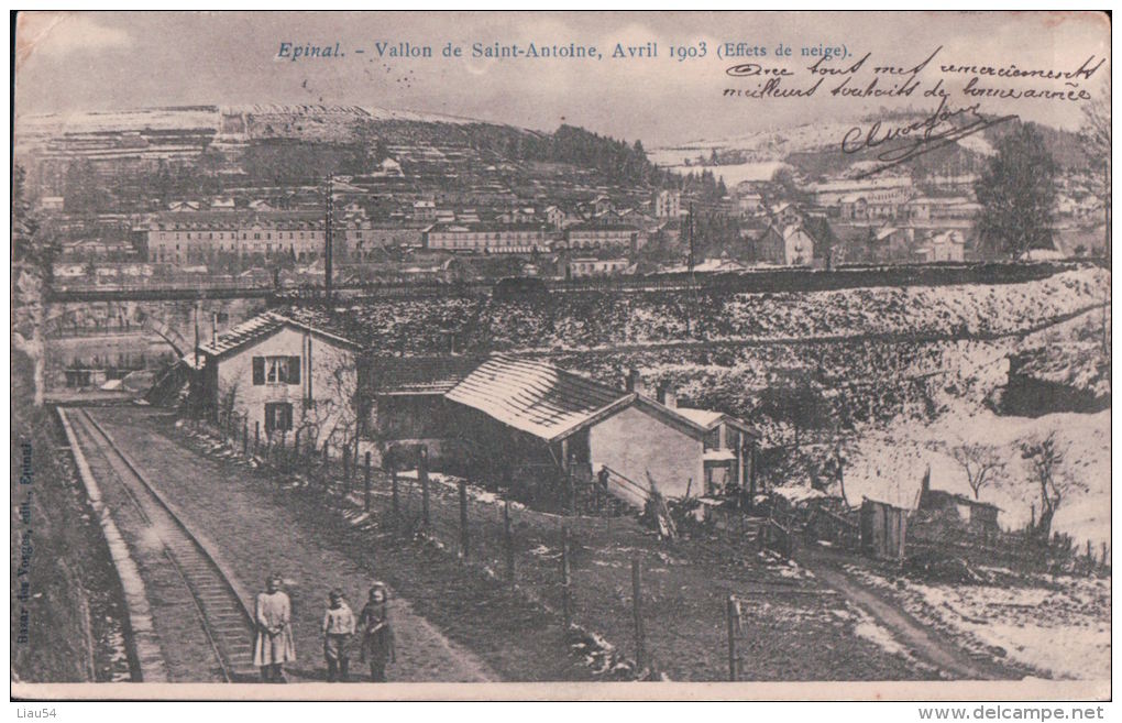 EPINAL Vallon De Saint-Antoine Avril 1903 (Effets De Neige) - Epinal