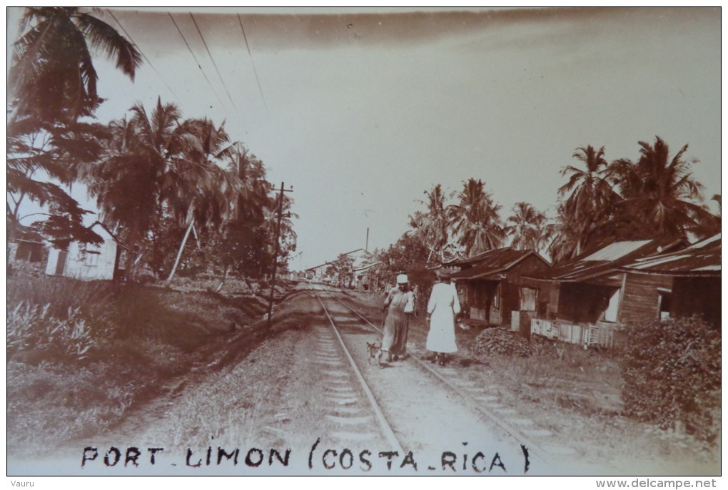 PORT LIMON COSTA RICA CARTE PHOTO N° 6  Village Le Long De La Voie Ferrée - Costa Rica