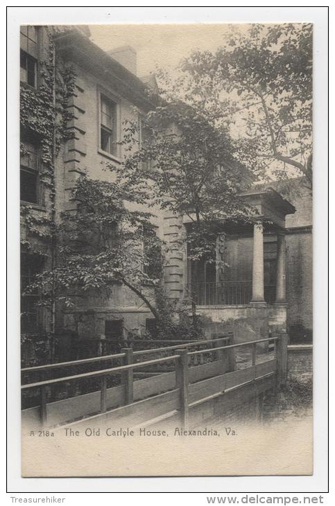 VA ~ Old Carlisle House ALEXANDRIA VIRGINIA C1904 Postcard - Alexandria