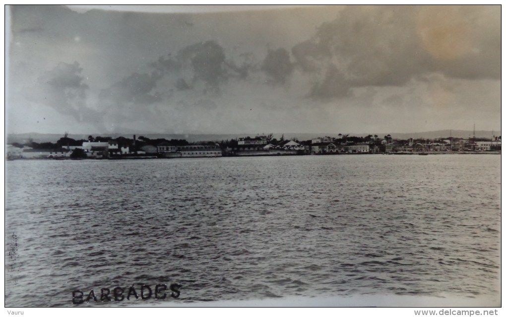 BARBADES CARTE PHOTO N°1 VUE DE LA COTE PRISE DU PAQUEBOT FLANDRE - Barbados