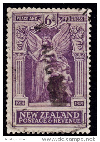B0082 NEW ZEALAND 1920, SG 457 6d Victory, Used - Gebraucht