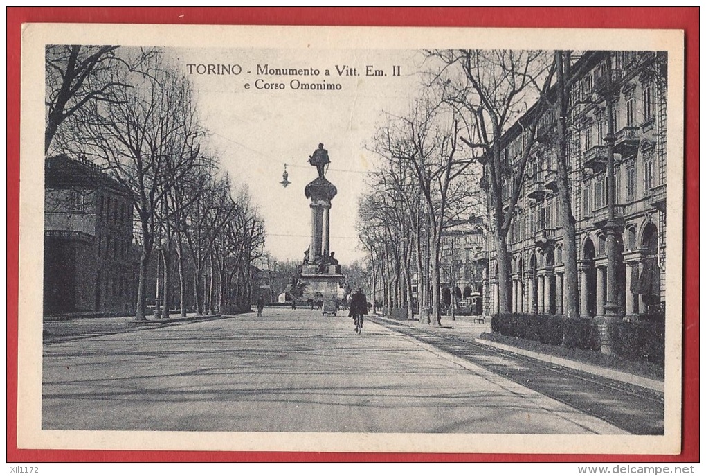 BIT-03  Torino  Monumento  Vitt. Emman. II Et Corso Omonimo . Cycliste. Non Circulé - Places